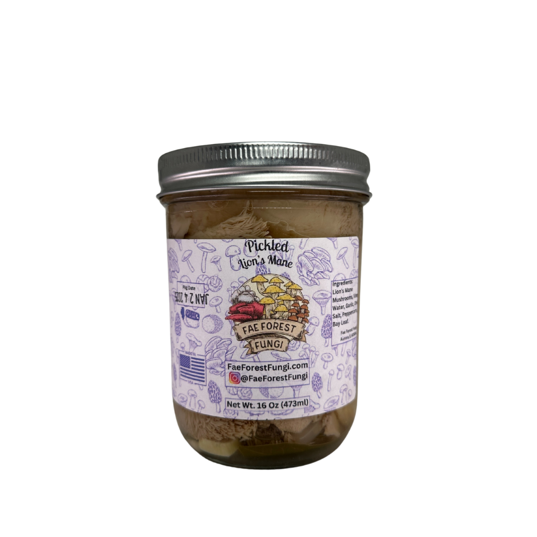 Pickled Lions Mane Mushrooms