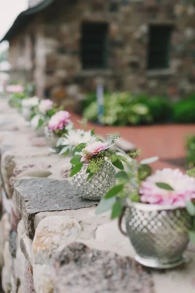 small pink floral decorations