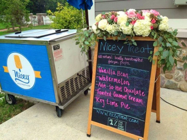 wedding reception ice cream stand