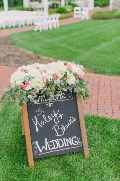 welcome wedding ceremony florals