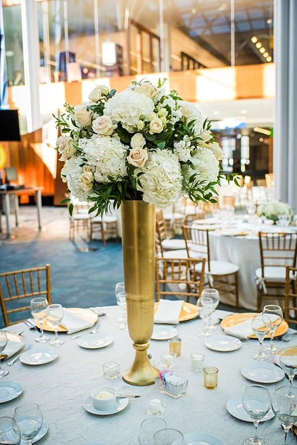 tall bouquet reception centerpiece