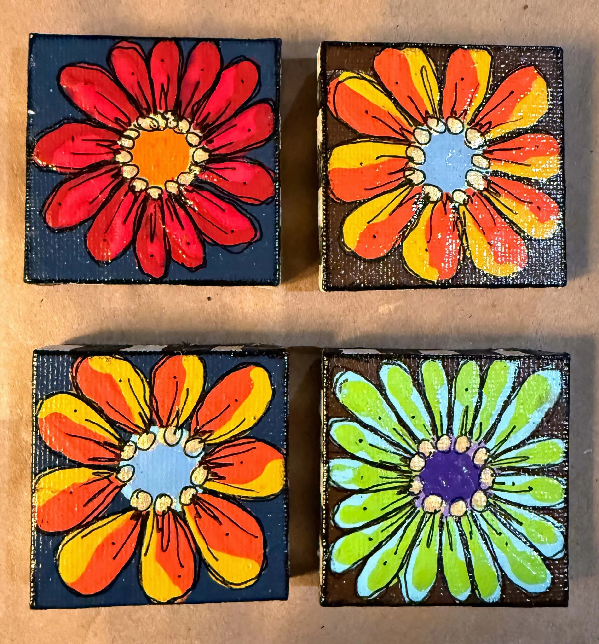 Creative Studio Art Club (Acrylic Painted Magnets)