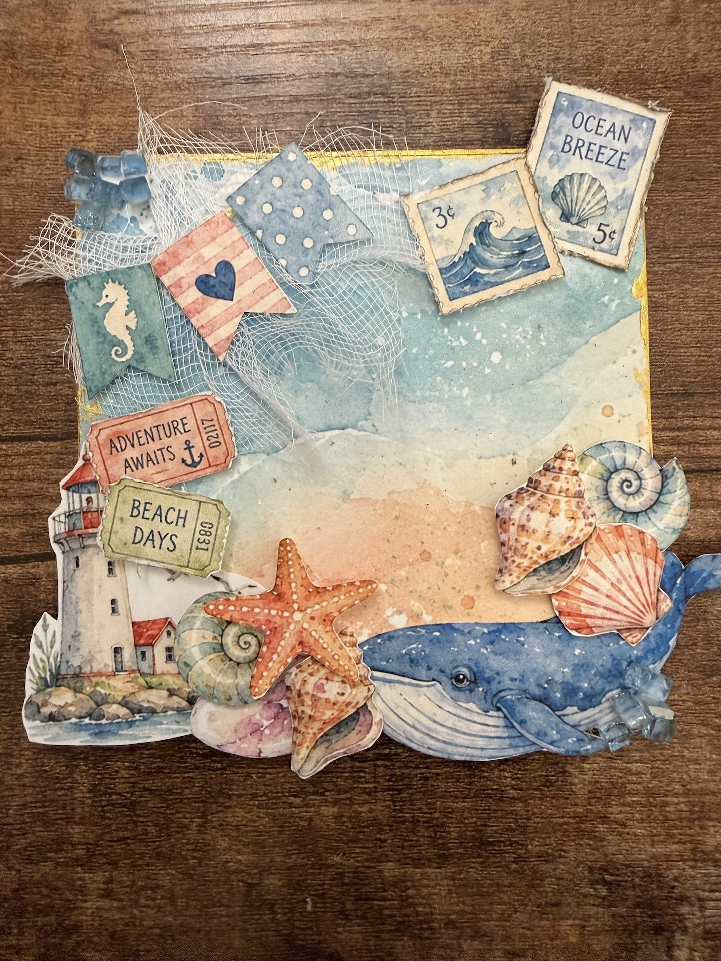 At The Seashore Decor Mixed Media Project