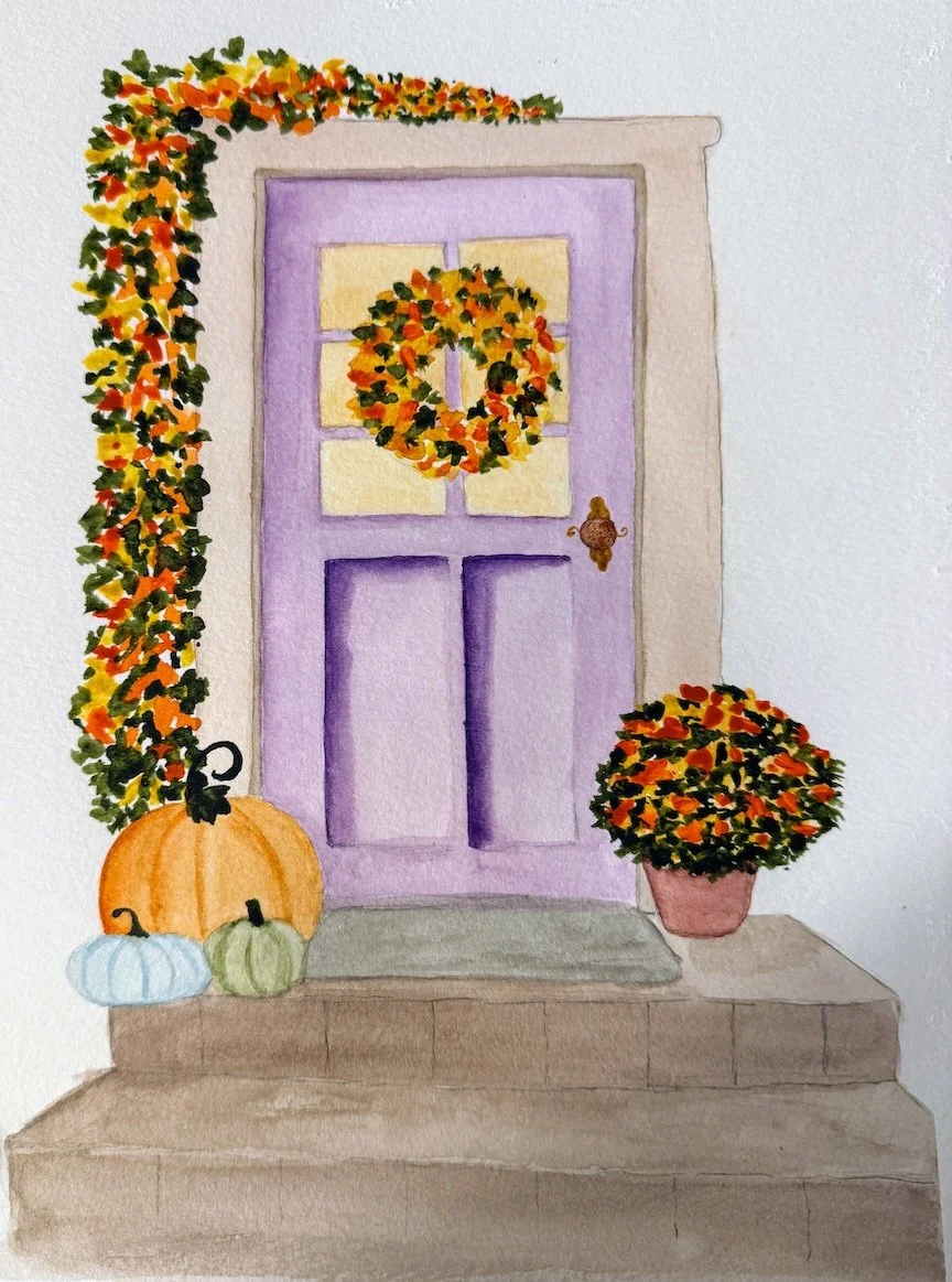 A Doorway to Autumn: A Cozy Evening of Watercolor at Glimmerbug Art Studio in Harvard, MA