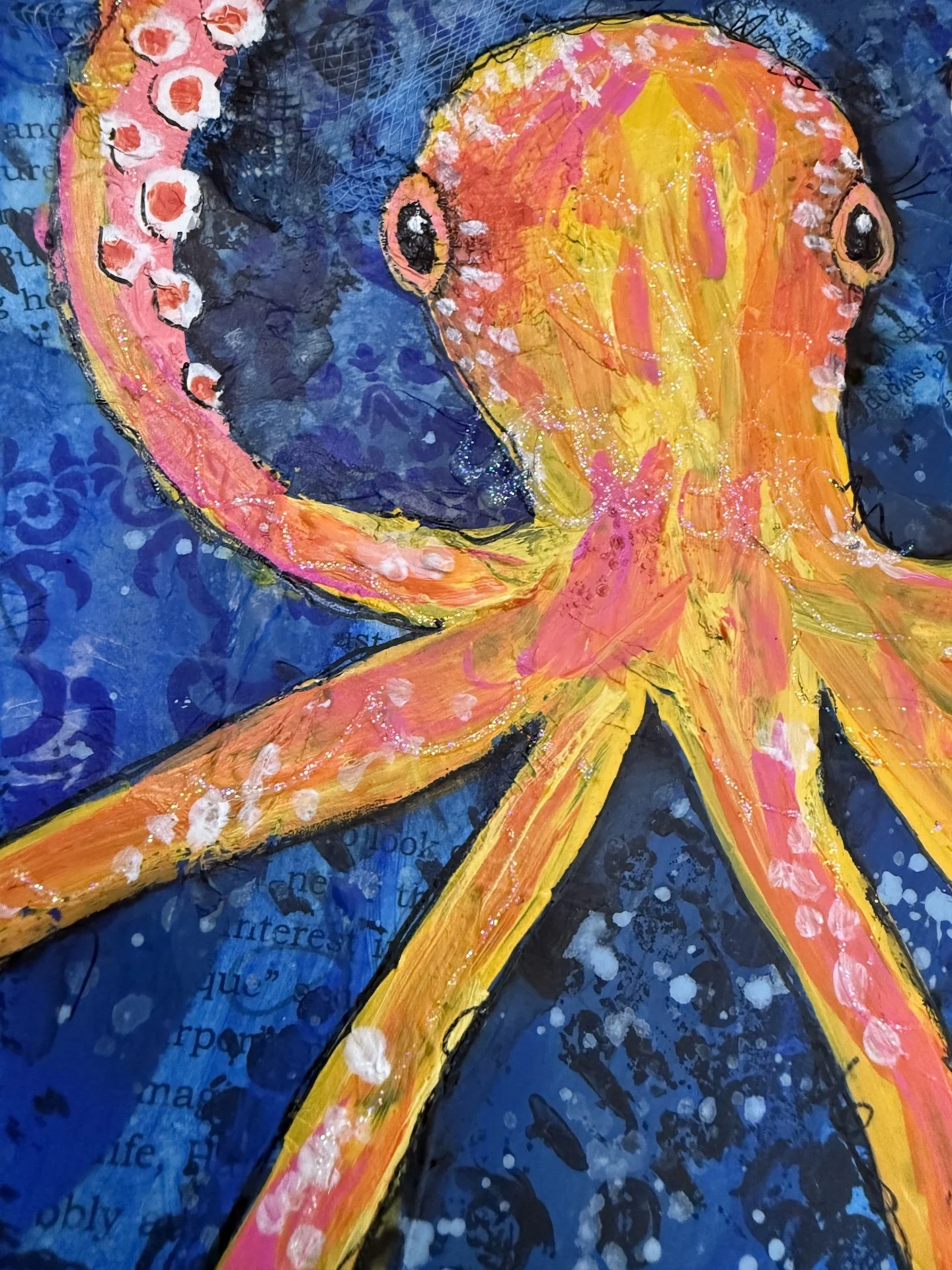 Mixed Media Octopus Art Inspired by Remarkably Bright Creatures