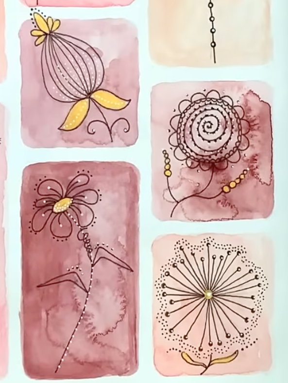 16 Easy Doodle Flowers Tutorial