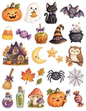 Pumpkin Patch Magic Printable Halloween Stickers