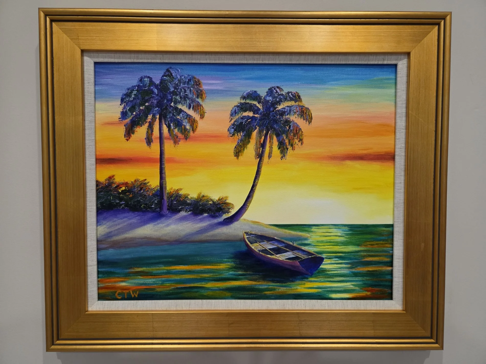 Rowed to a Paradise Sunset