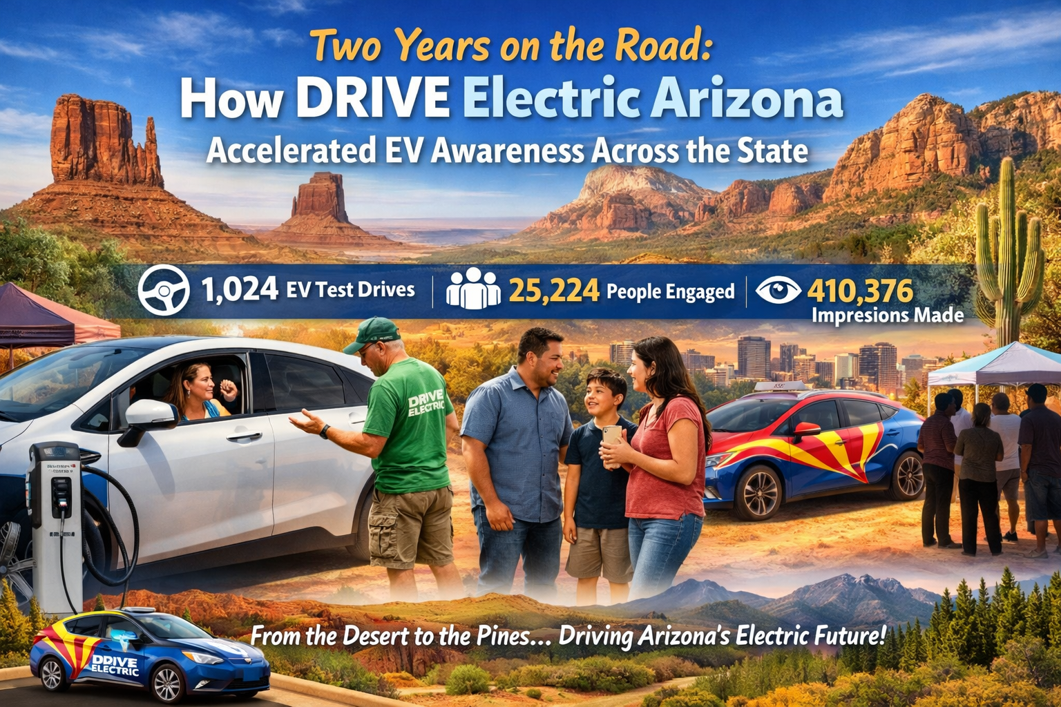 Two Years on the Road: How DRIVE Electric Arizona Accelerated EV Awareness Across the State