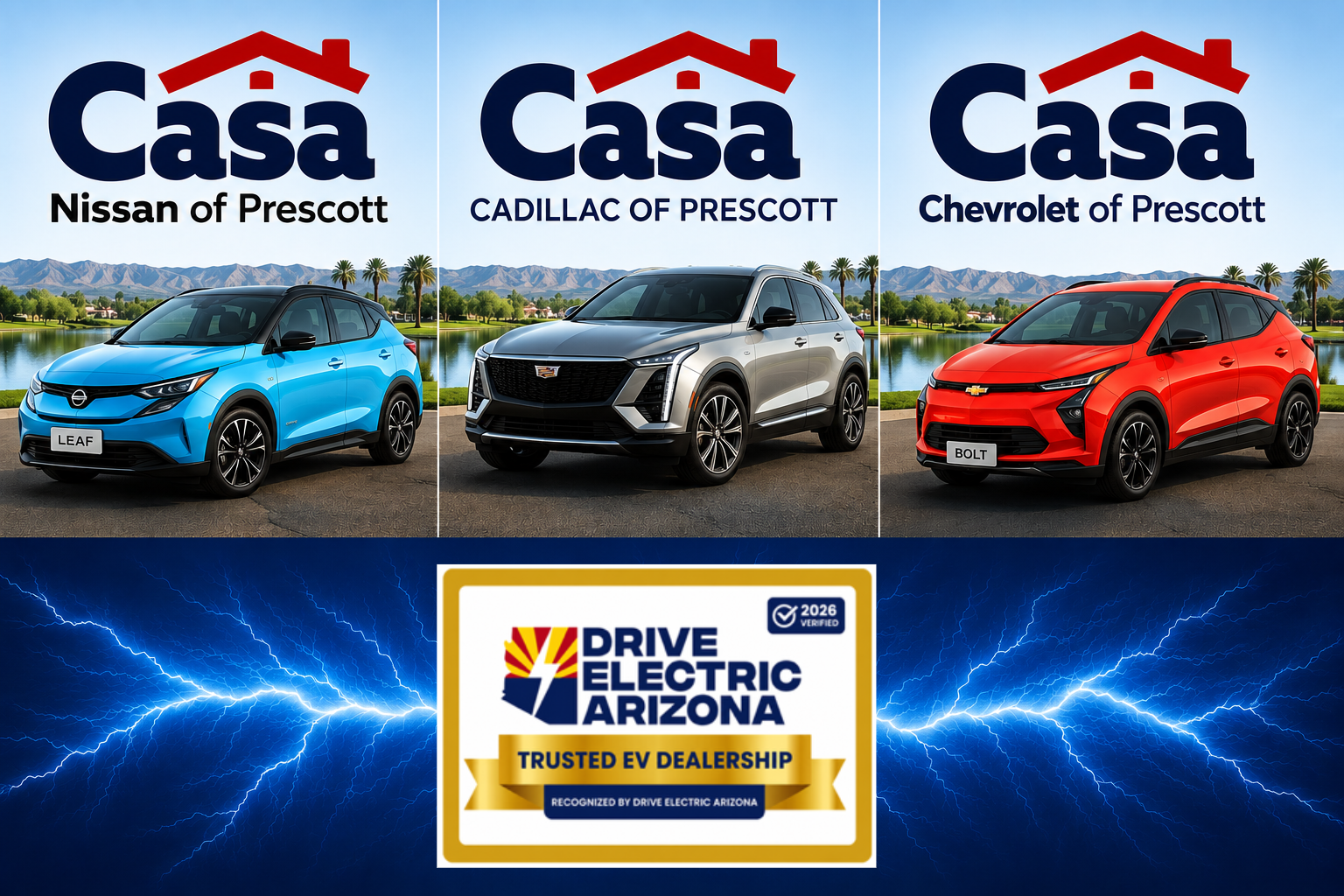 Three Prescott-Area Arizona Dealerships Earn DRIVE Electric Arizona Trusted EV Dealership Recognition