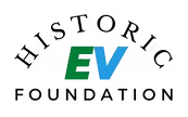 EV Foundation logo with stylized text and graphic elements