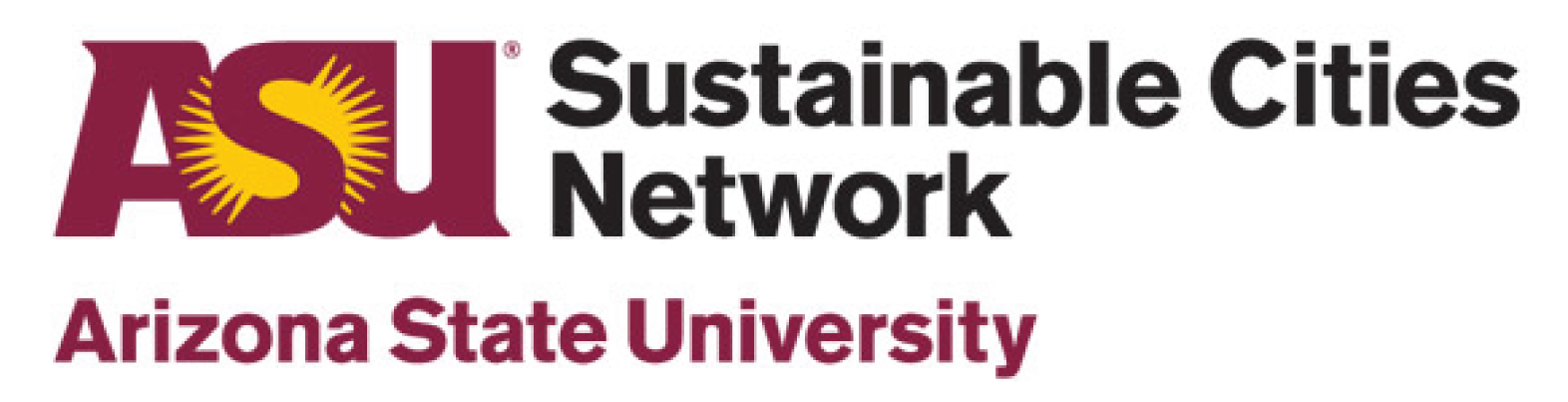 Logo of ASU Sustainable Cities Network with Arizona State University name.
