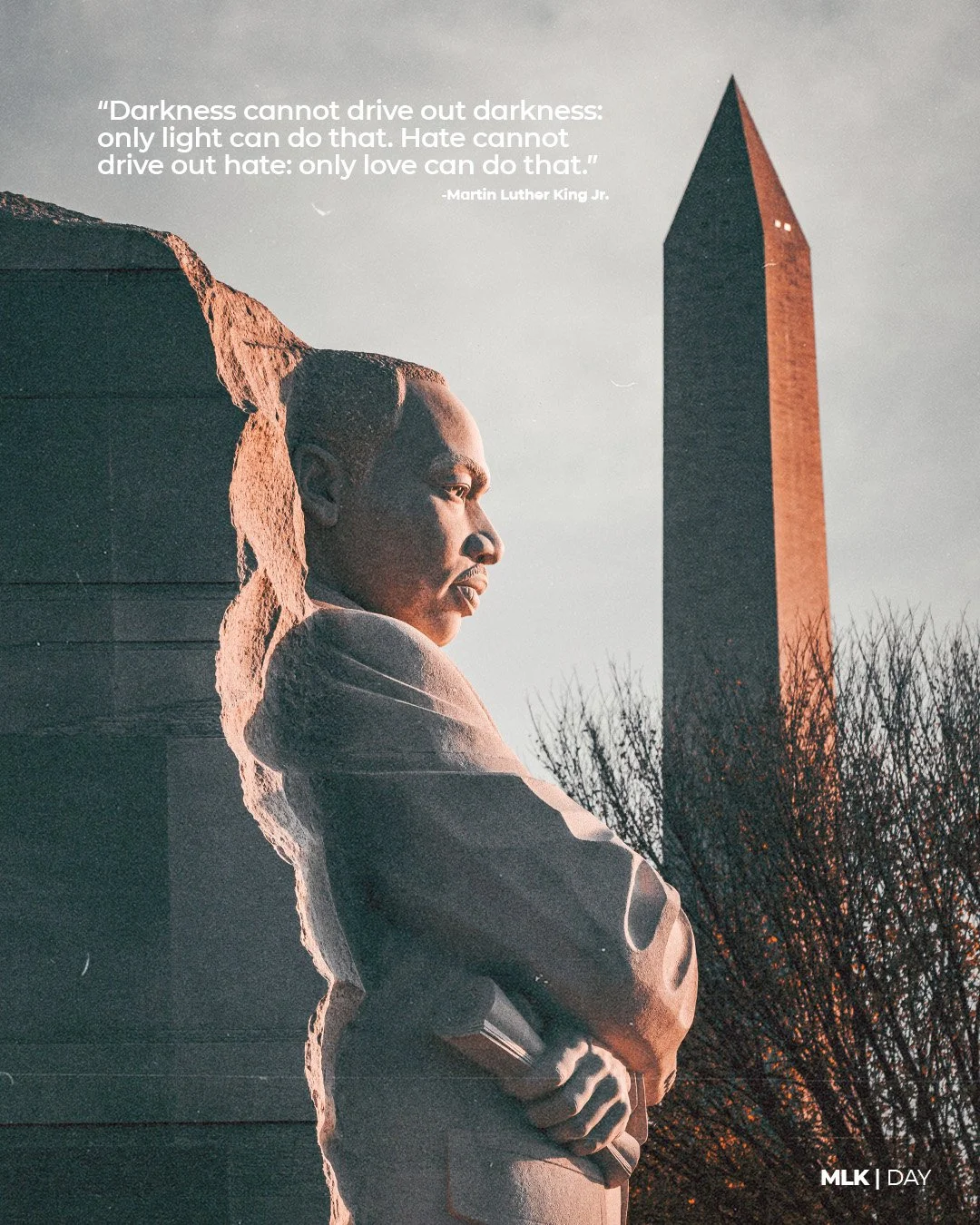 “Darkness cannot drive out darkness: only light can do that. Hate cannot drive out hate: only love can do that.” -Martin Luther King Jr.