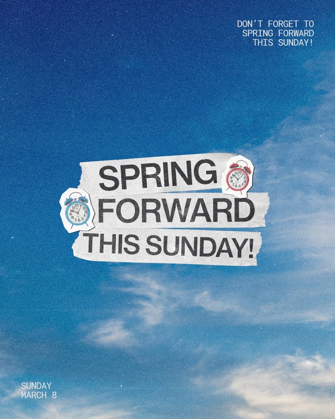 Spring Forward This Sunday!