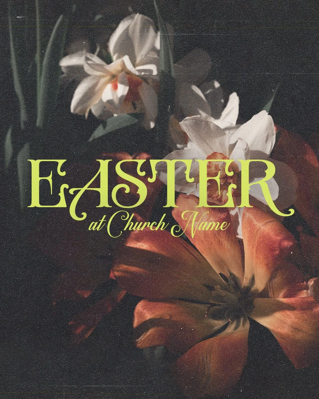 Easter at Church Name Vintage Flowers