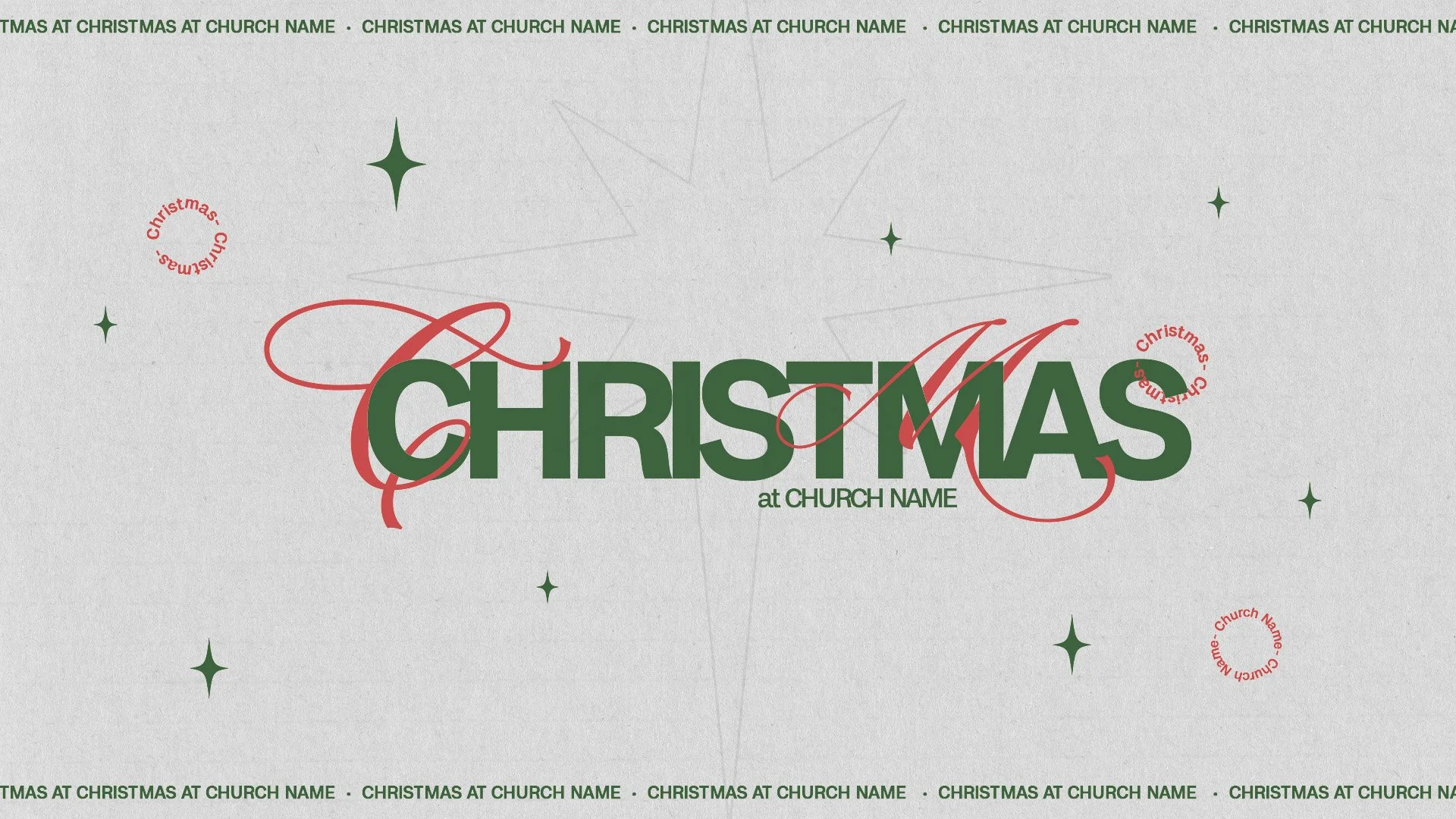 Christmas At Church Name With Star