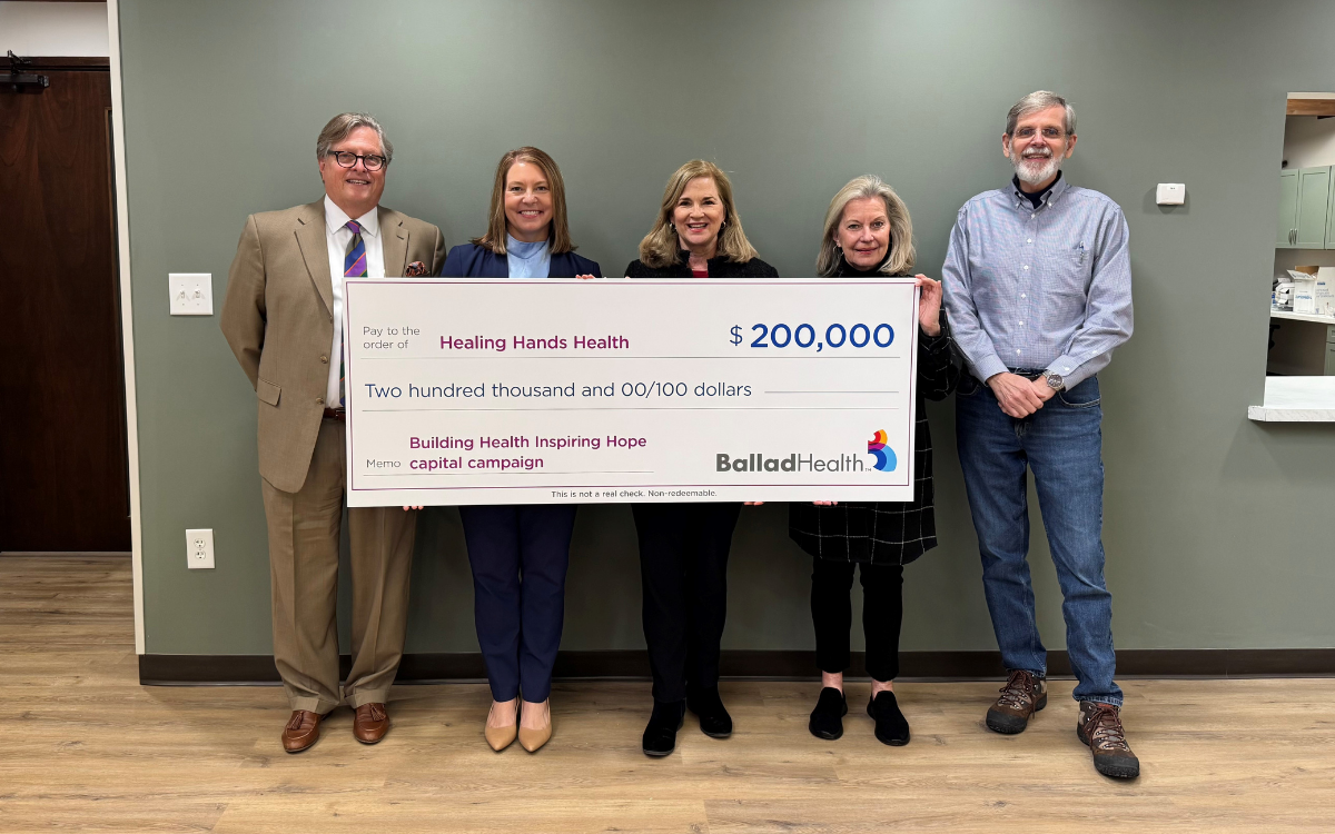 Ballad Health Donates $200,000 to Healing Hands Health’s Capital Campaign