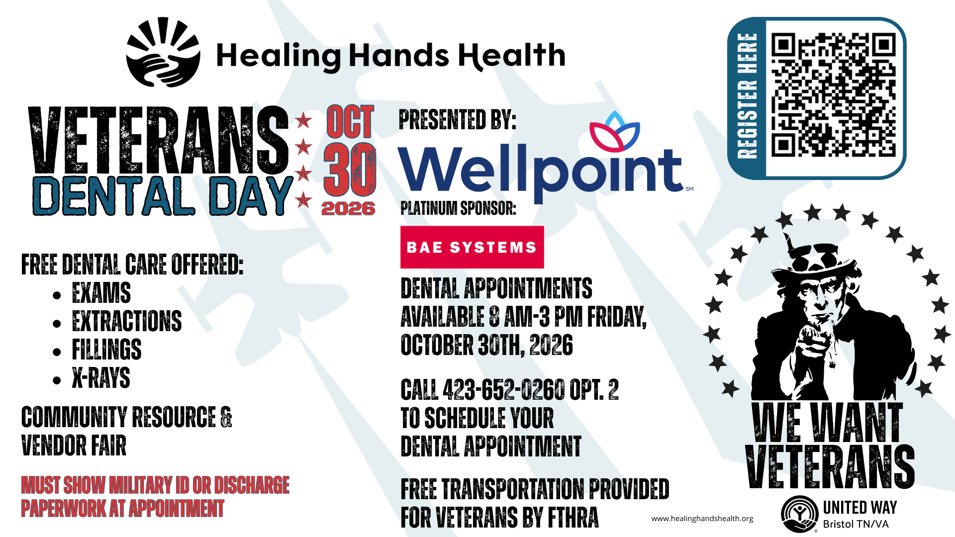 Veterans’ Dental Day | Oct 30, 2026
