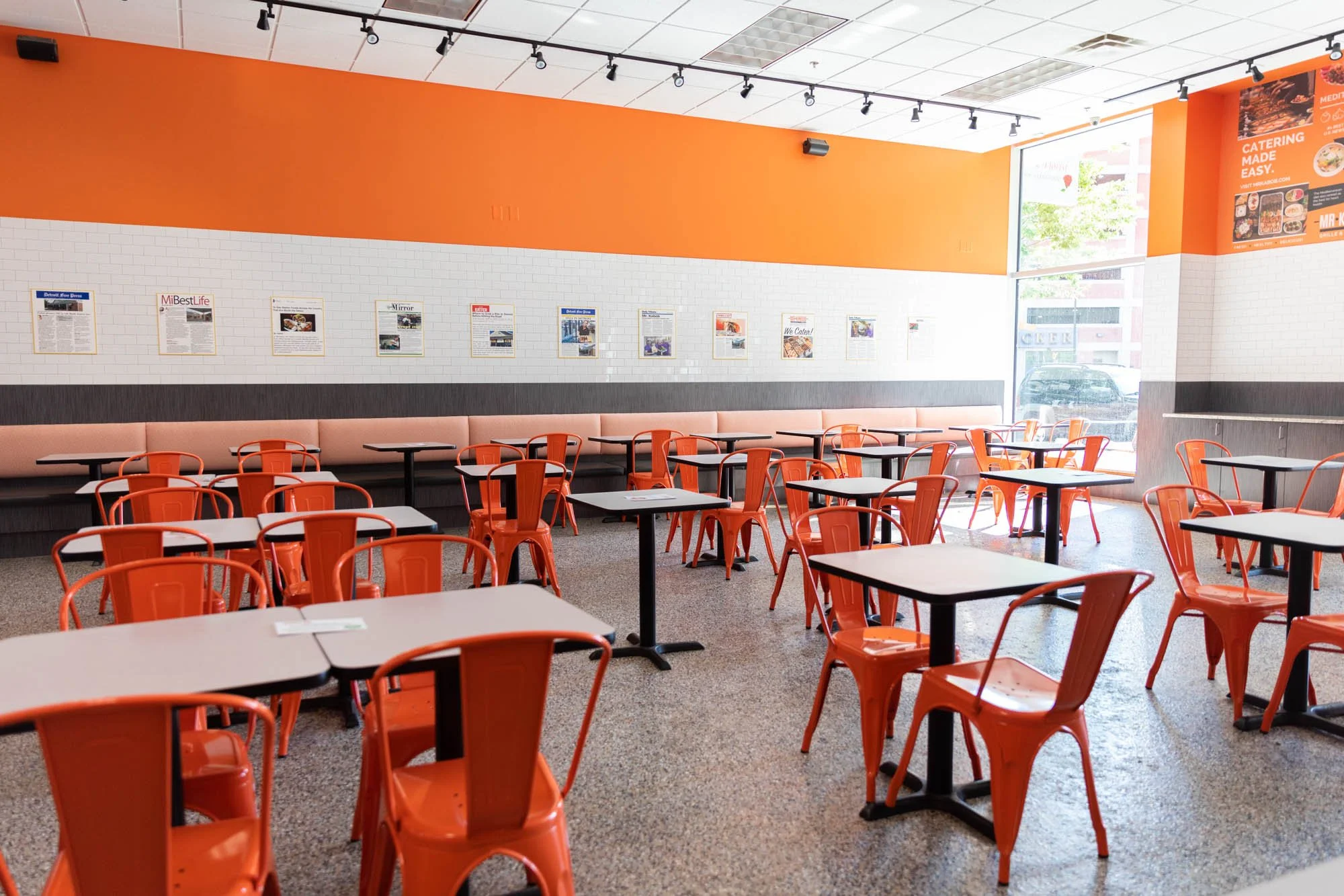 Interior of Mr. Kabob Xpress in Detroit.