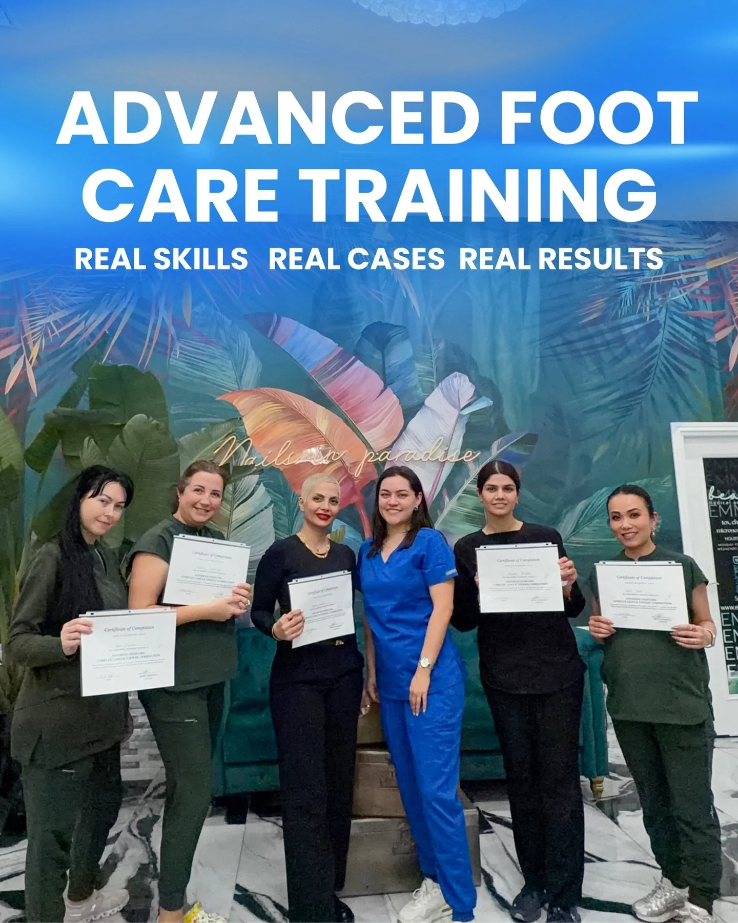 Advanced training in collaboration with @nail_art_sanantonio (Nails in Paradise)

This training focused on real cases, complex conditions, and techniques that require precision &mdash; not just repetition.

The goal was to build a deeper understandin