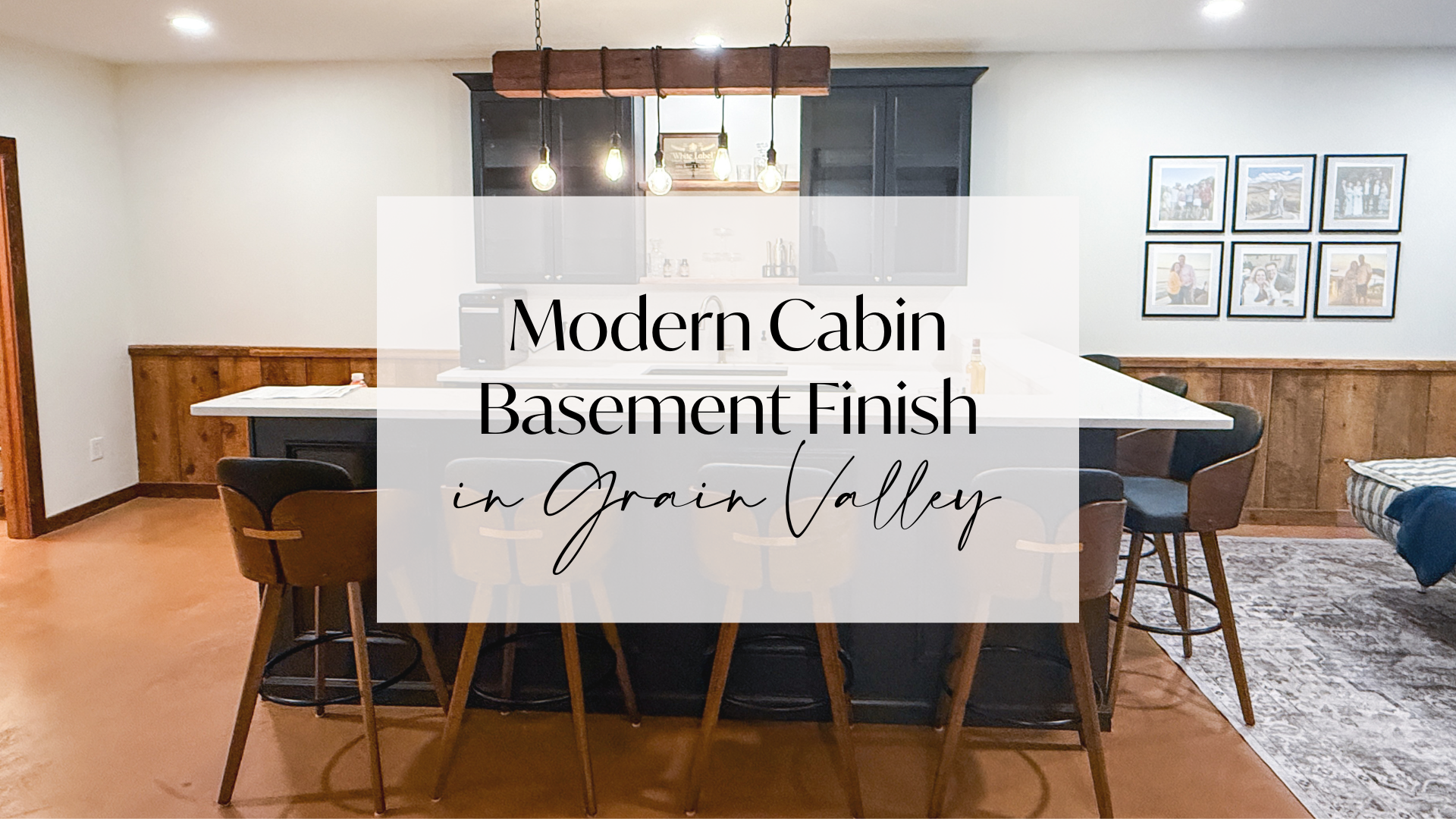 Modern Cabin Basement Finish Grain Valley Mo
