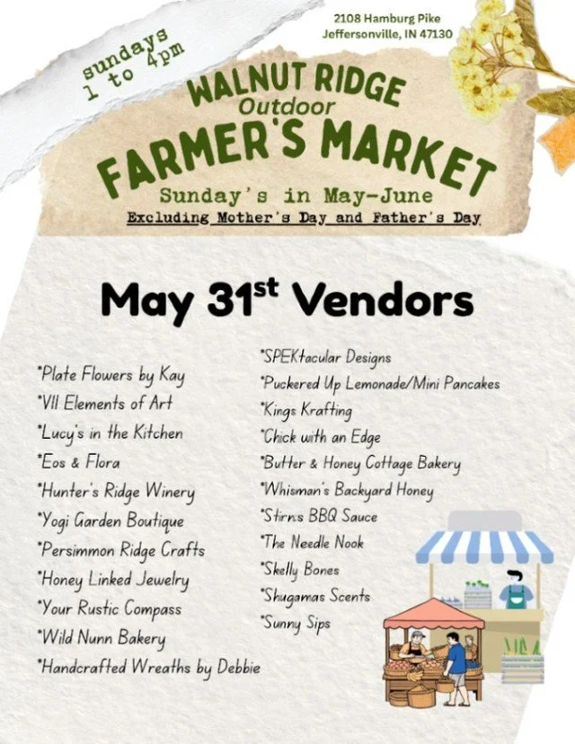 💚SUNDAY💚 Join us at Walnut Ridge for the Farmers Market 1-4pm
