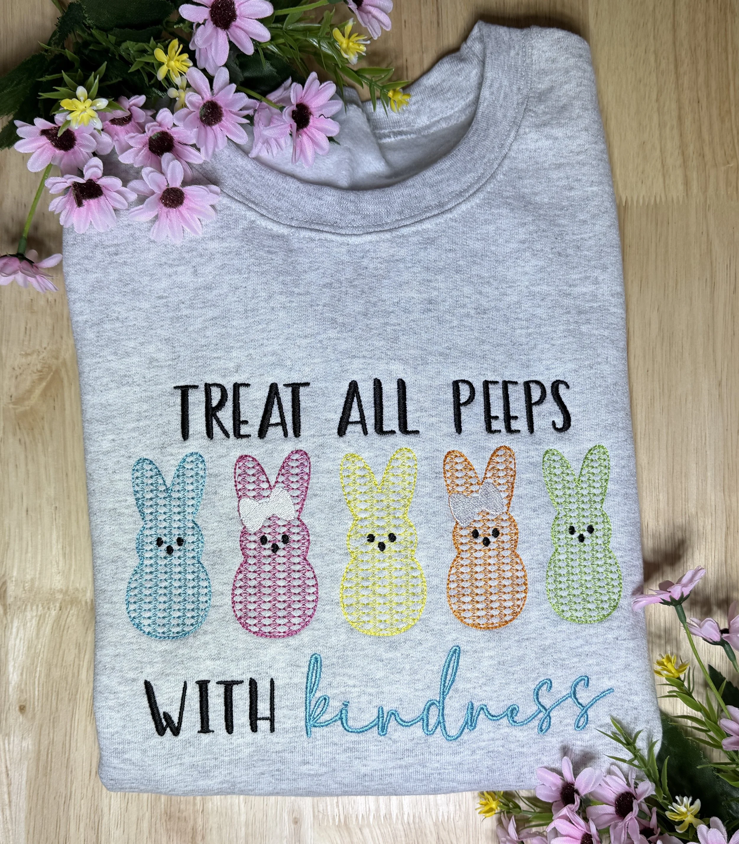 Treat All Peeps With Kindness Crewneck Sweatshirt