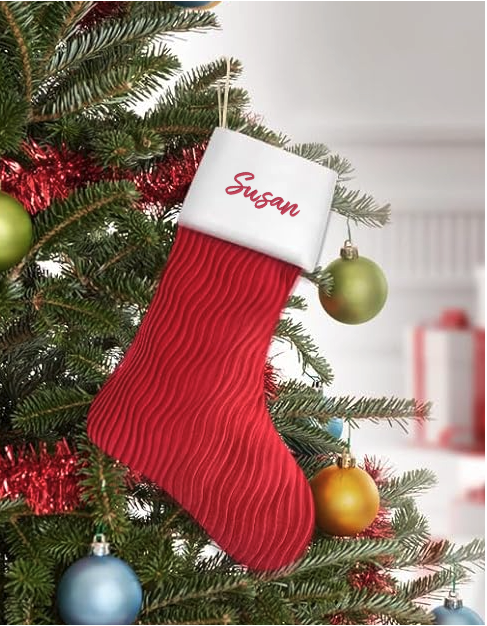 Red Velvet Christmas Stocking