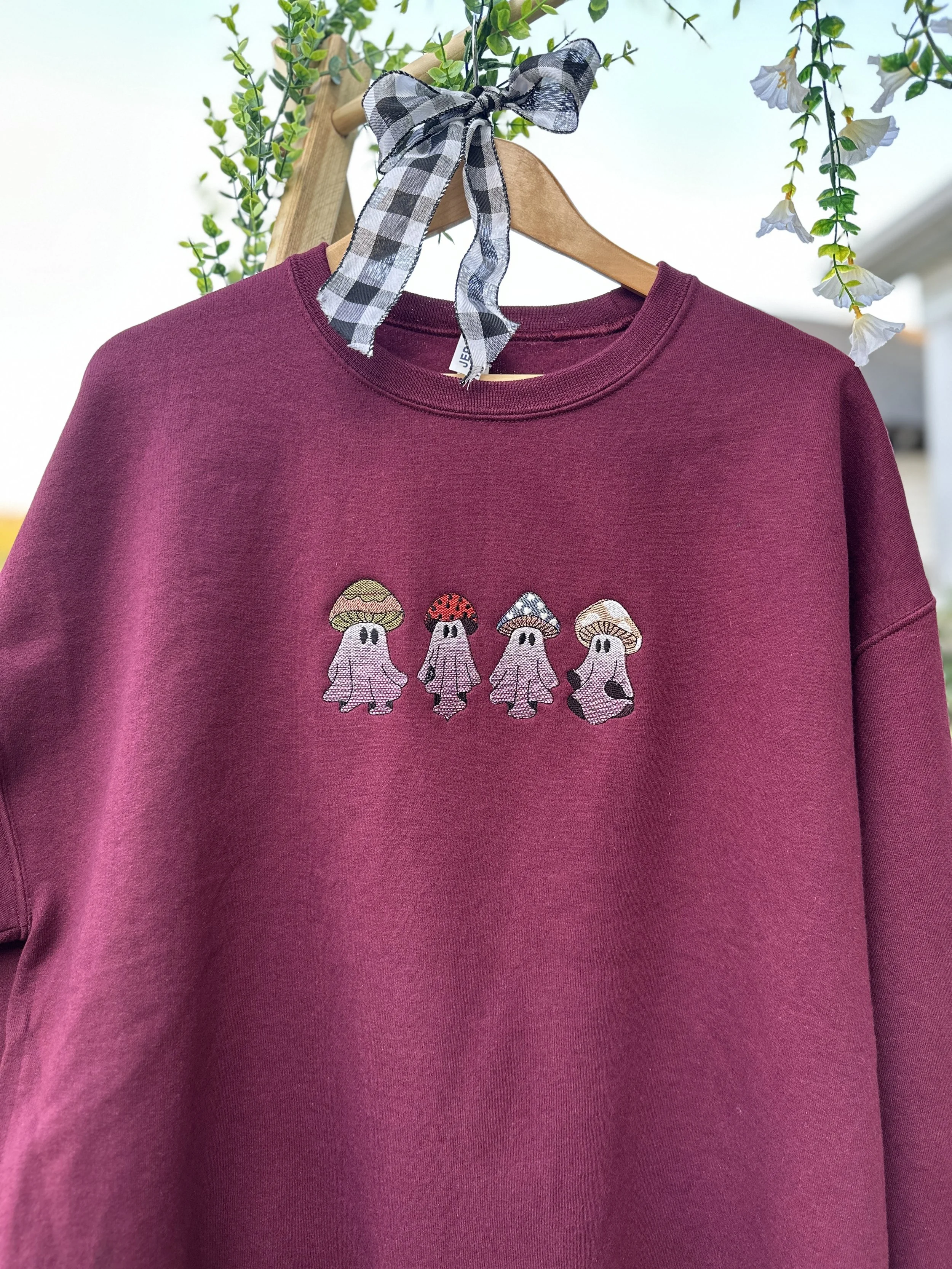 Boho Mushroom Ghosts Crewneck