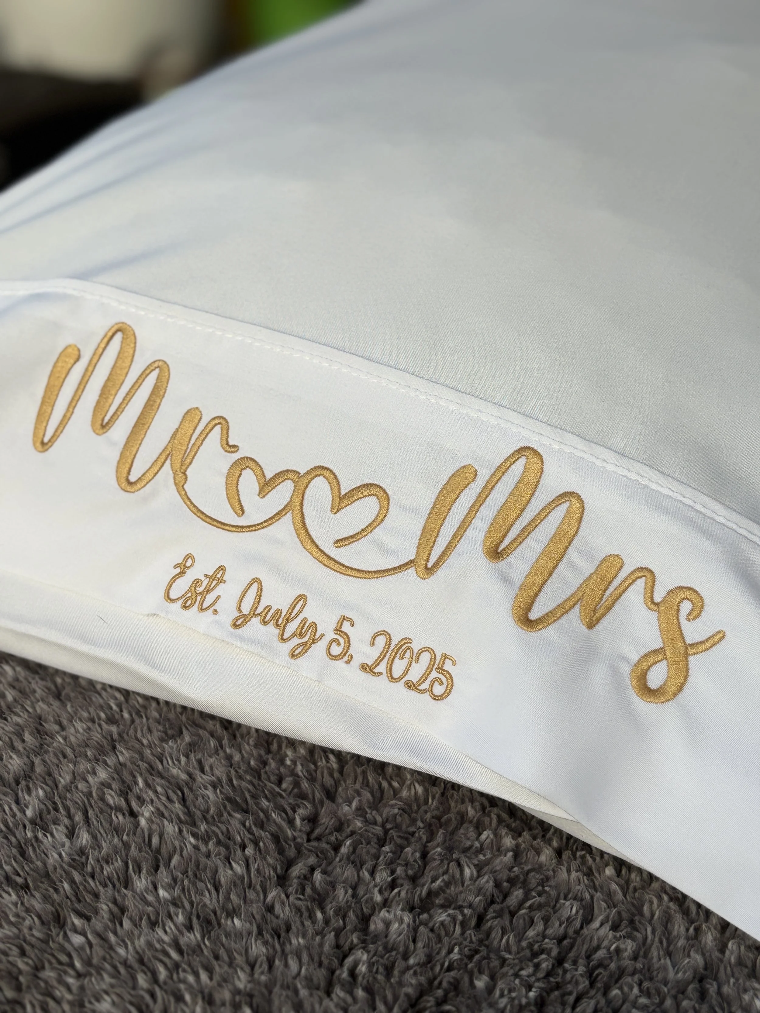Personalized Embroidered Pillowcase
