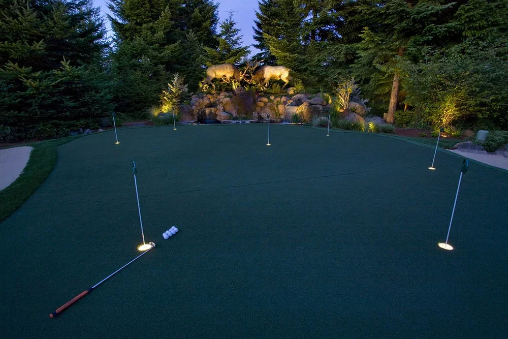 outdoor lighting lake oswego lit up golf