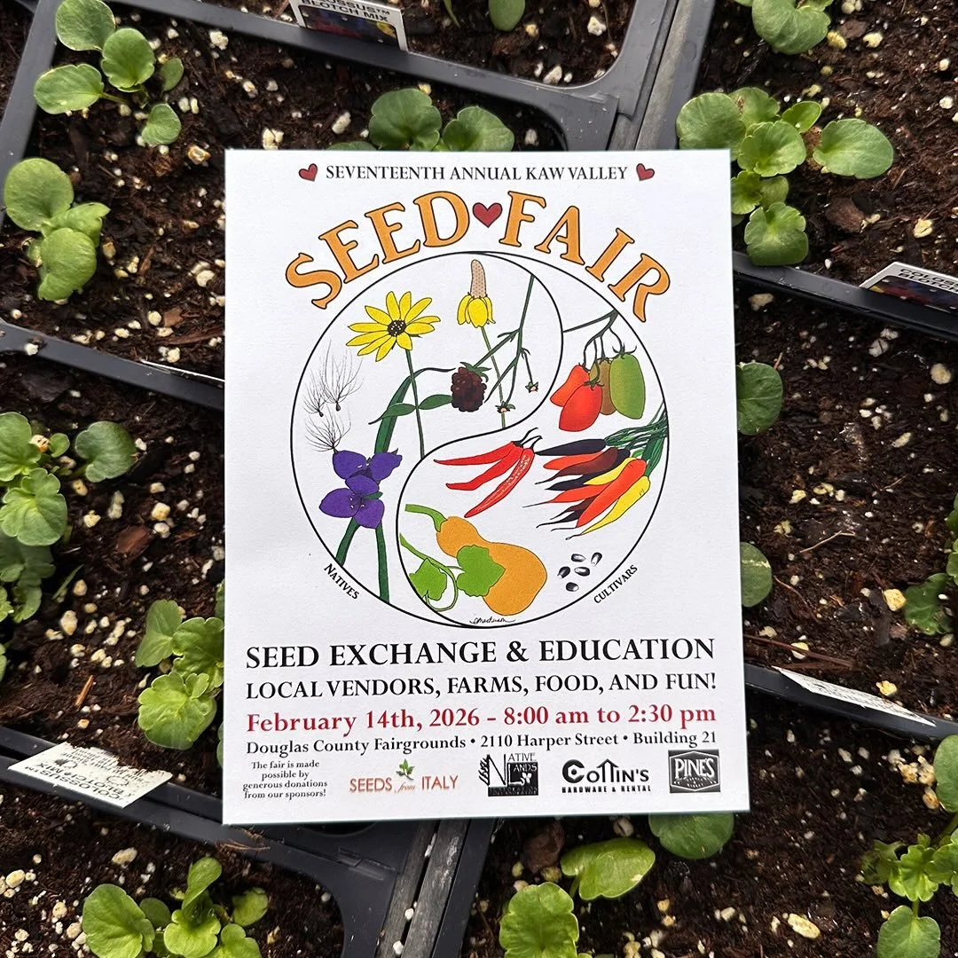 SAVE THE DATE: We can&rsquo;t wait to see you at the Seventeenth Annual Kaw Valley Seed Fair! Stop by our booth for a variety of seed starting supplies and plant giveaways 🌱

📅 Feb. 14th, 8am - 2:30pm
📍Douglas County Fairgrounds
🎟️ Free Event, al