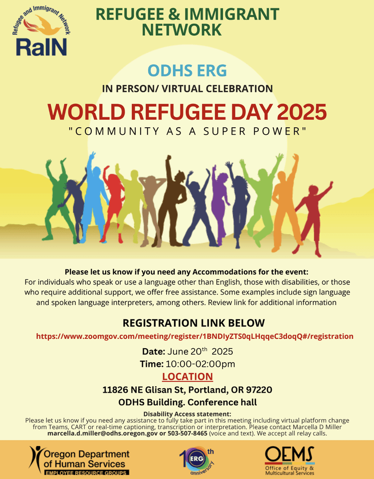 PRSG | ODHS 2025 World Refugee Day Celebration with RaIN ERG
