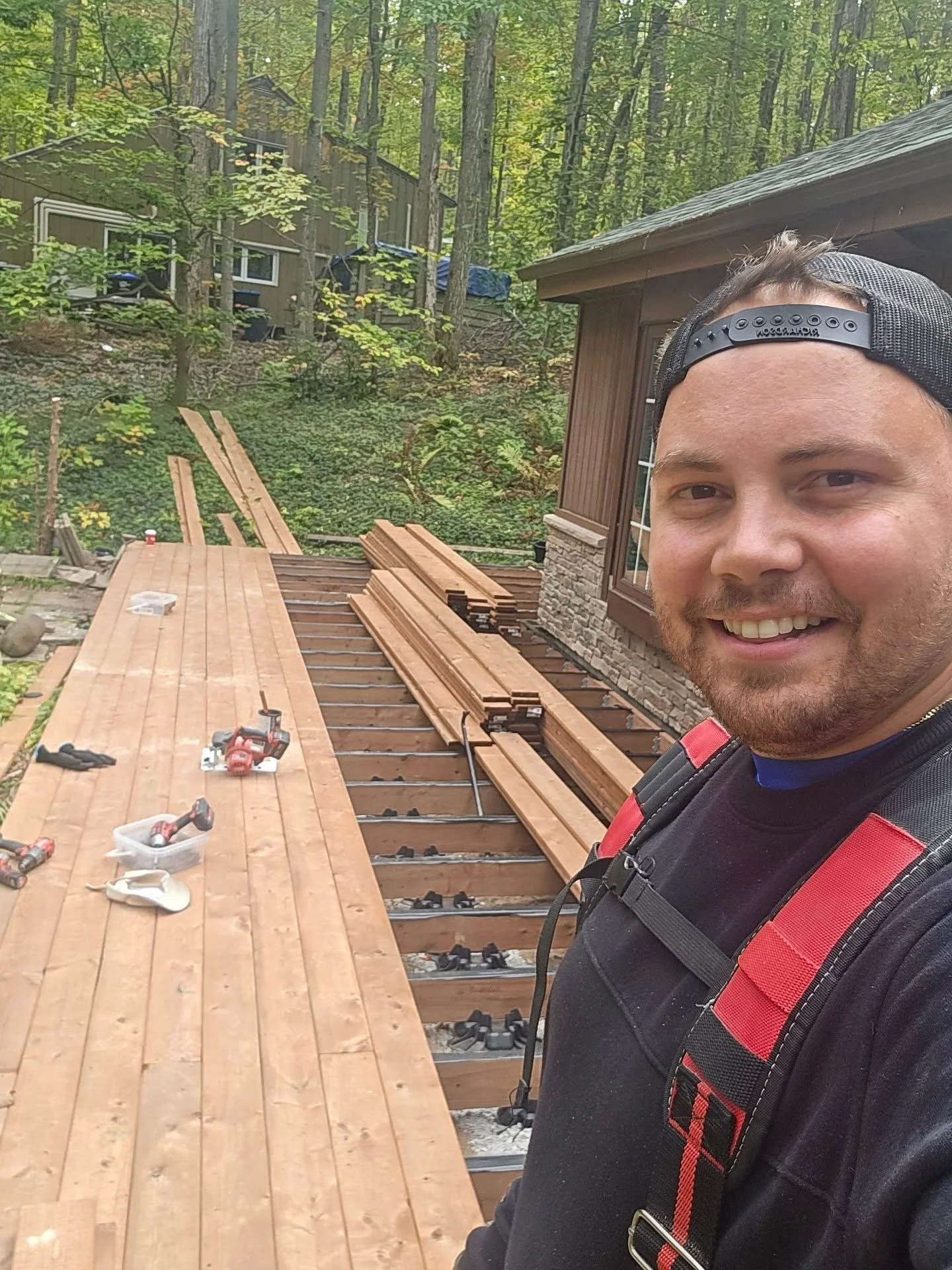 Sugarbush deck project, wrapping up soon!