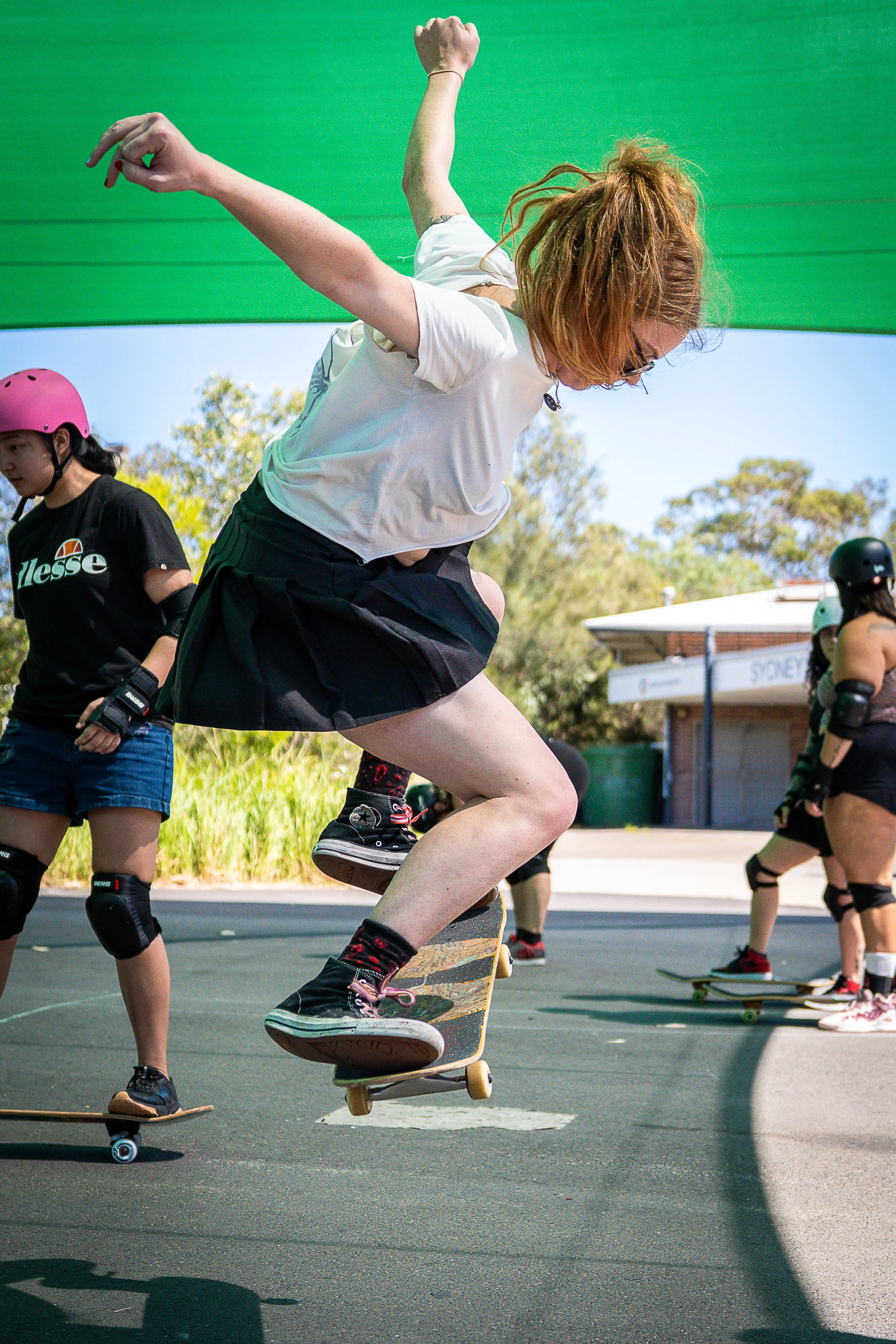 Ollie doing an ollie trick. Photo by Zoe Hyland @misc._media.