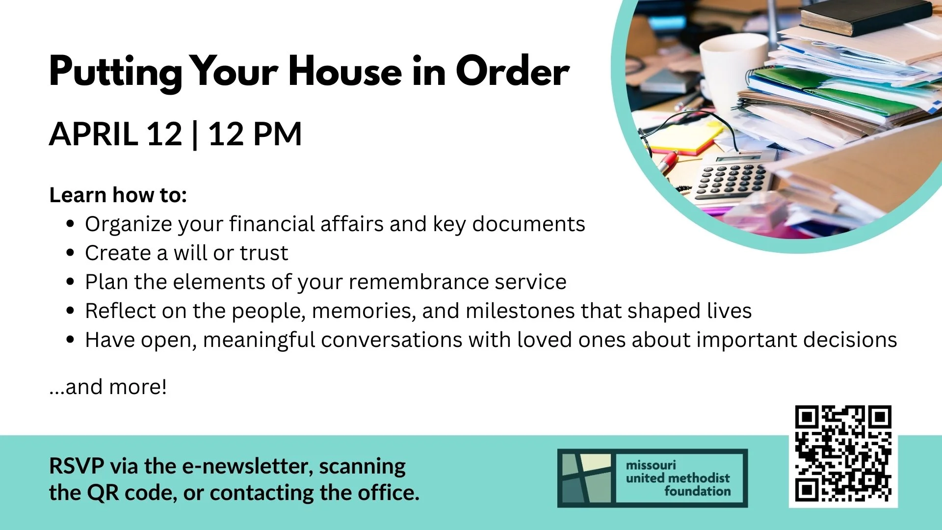 Putting Your House in Order Workshop