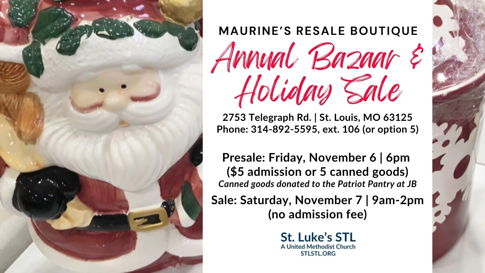 Maurine’s Resale Boutique Annual Bazaar &amp; Holiday Presale
