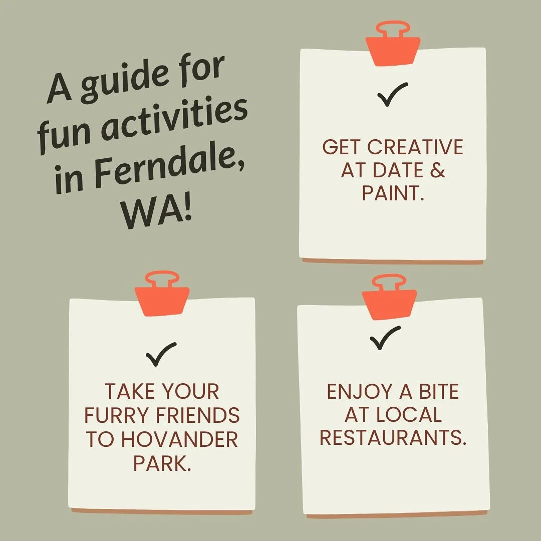Need some activity inspiration as we push through the last part of winter?! ☔❄️ 

We created a list of fantastic outdoor activities (if you don&rsquo;t mind a little rain!) and a handful of super fun indoor options in Ferndale, WA!

Here&rsquo;s a gu