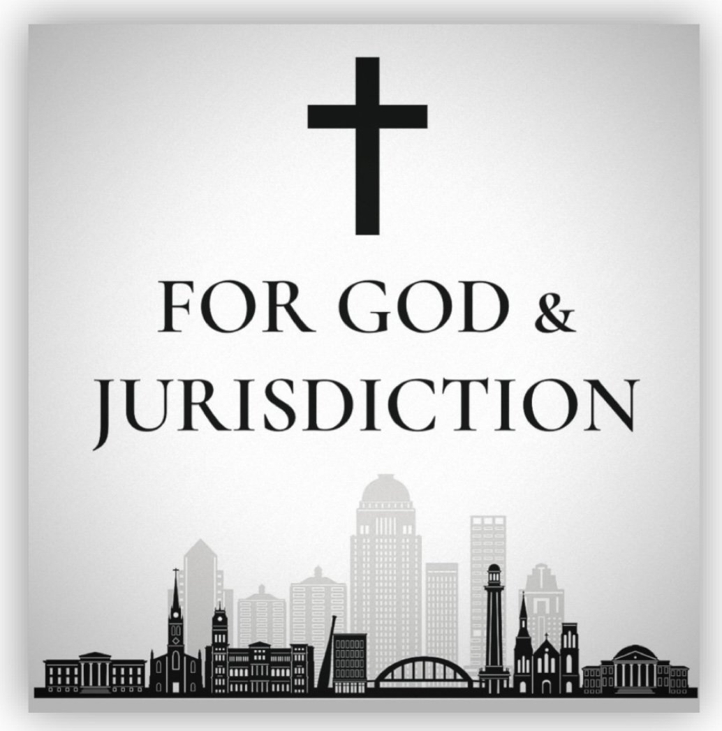 FOR GOD & JURISDICTION Sticker