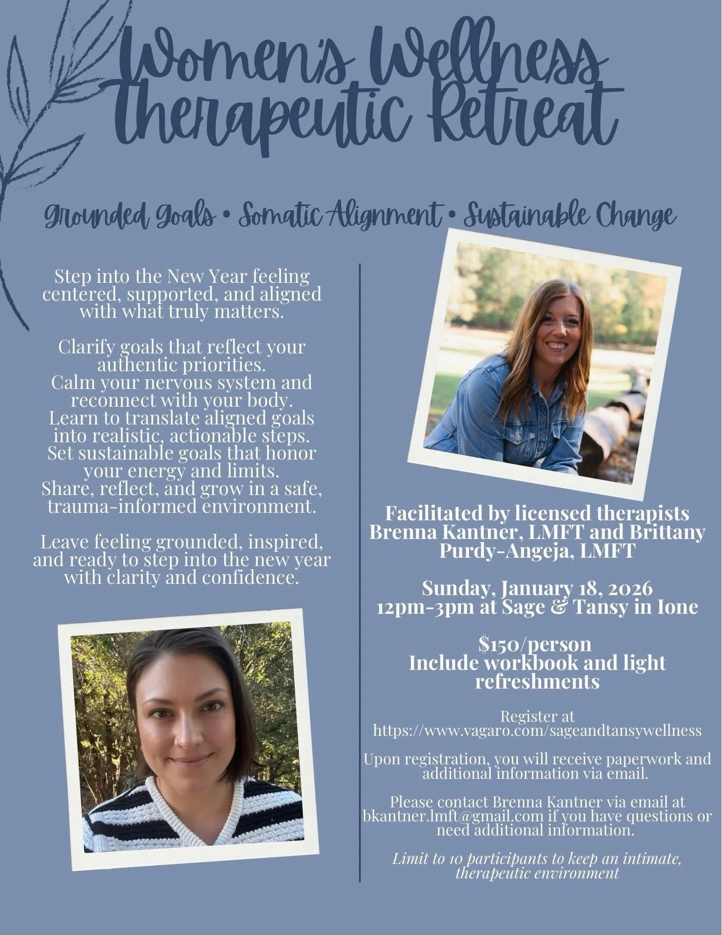 We are honored that 2 licensed marriage family therapists (LMFTs) will be hosting a therapeutic wellness retreat for women this month at the studio! Three hours of support and guidance from 2 amazing therapists!