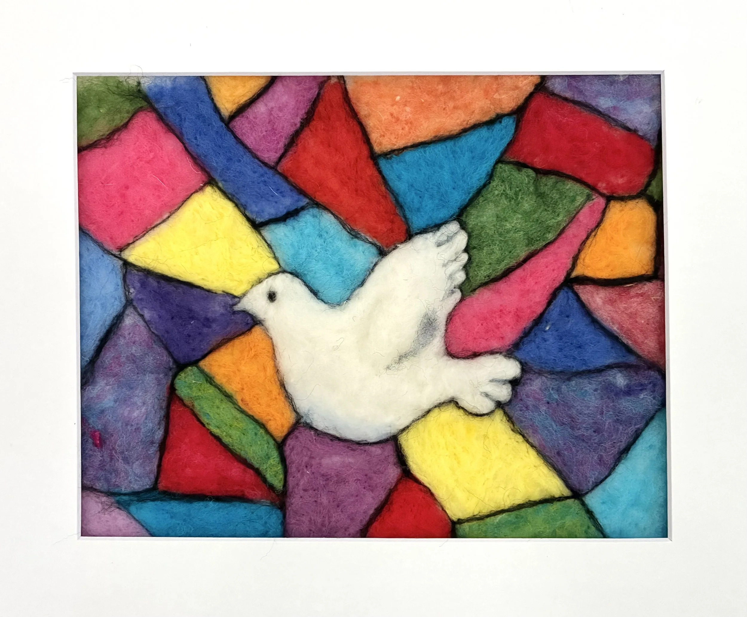 Stained Glass Dove Needle Felting Class