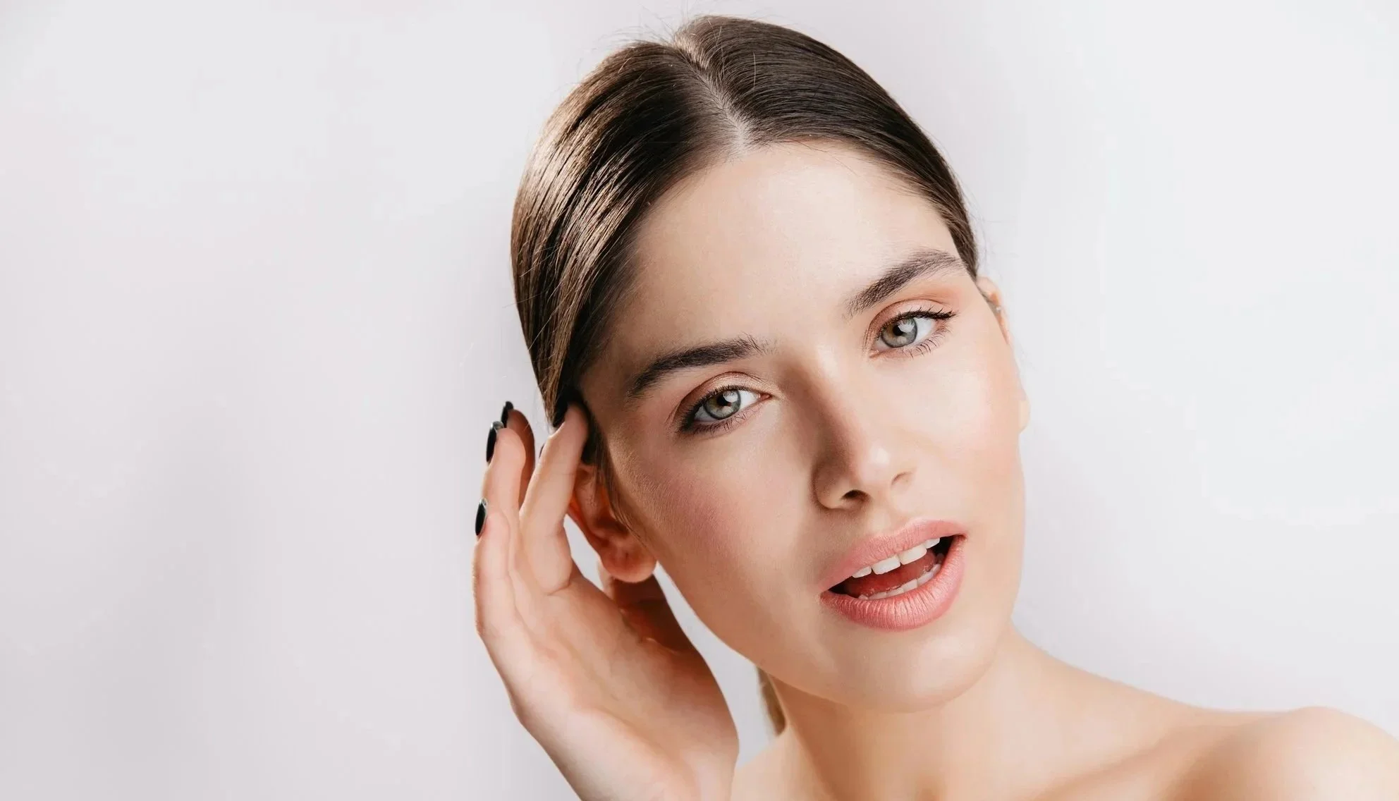 Woman with fresh healthy skin