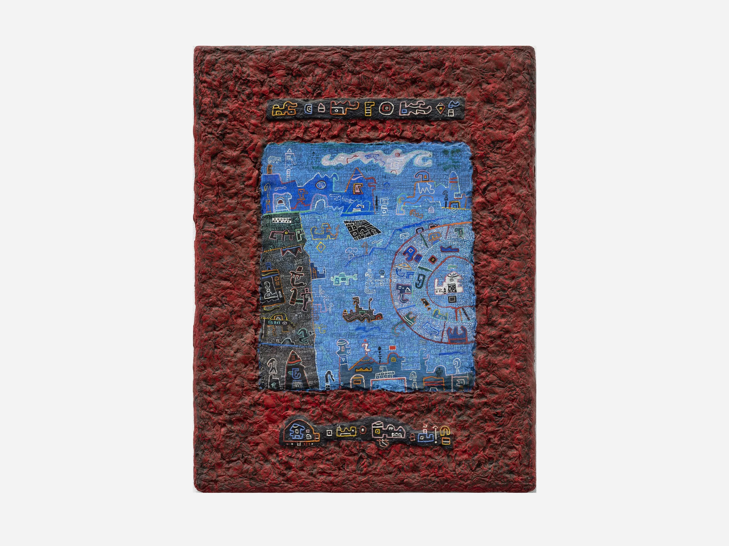 Escape from the Maelstrom, 1989,
mixed media on canvas,
24 x 18 inches; 61 x 45.7 centimeters,
LSFA# 14346