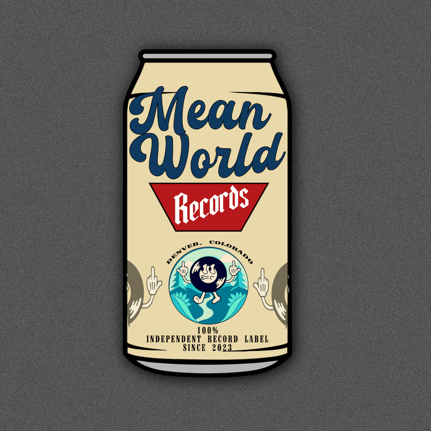 MEAN WORLD BEER STICKER