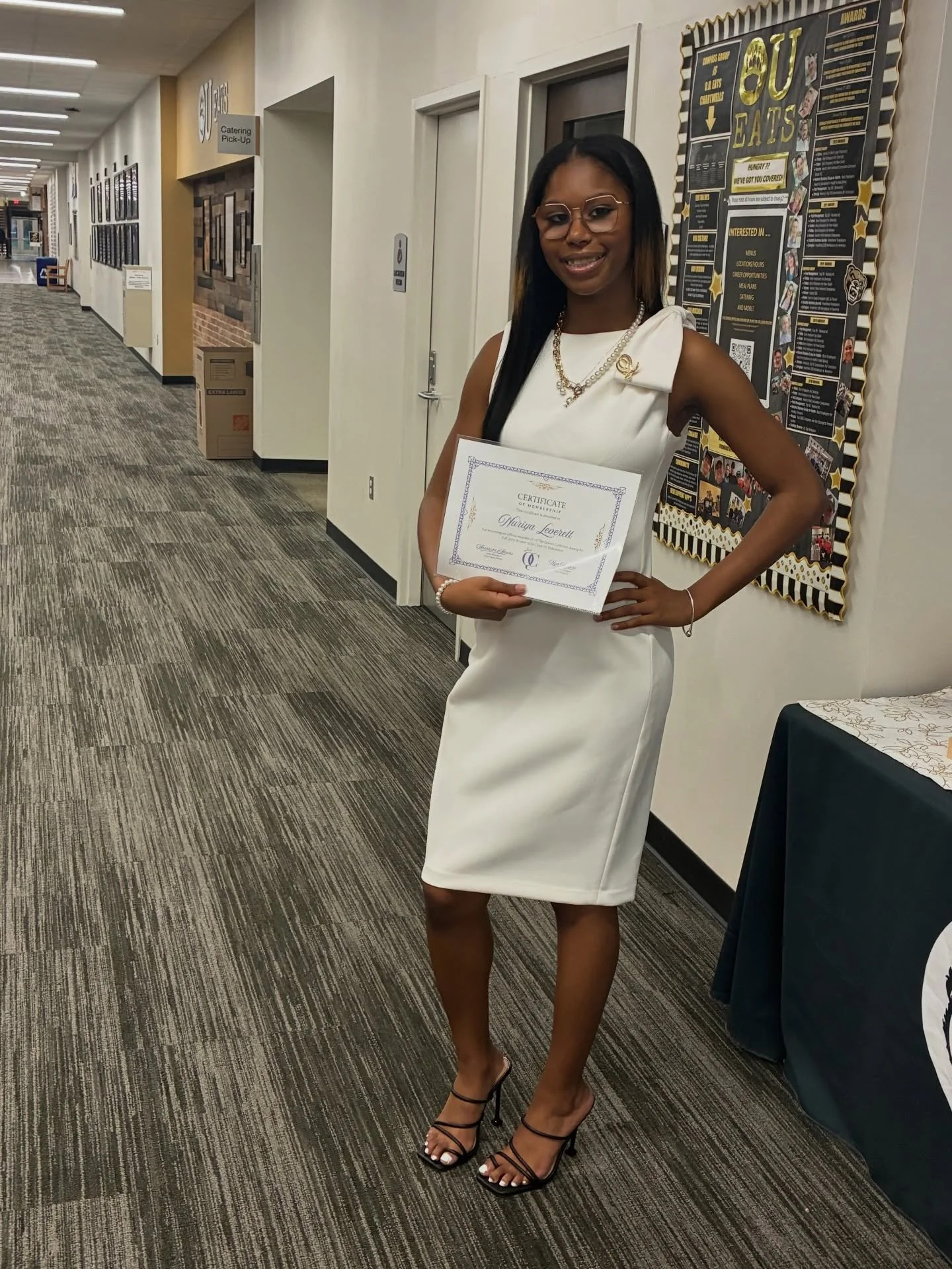 Congratulations to Soror Nuriya Leverett for her induction into The Queen Collective at Oakland University, this semester

Sor. Leverett (Eta/FA25) Was inducted into The Queen Collective; a women&rsquo;s society dedicated to the elevation of Black co