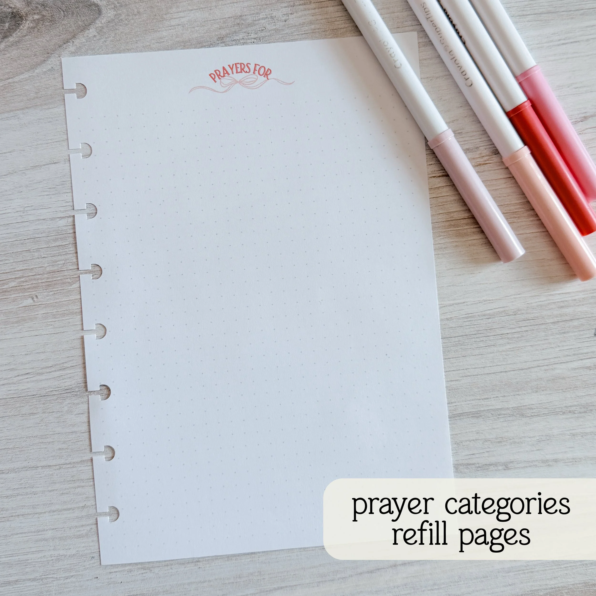 Prayer Categories Refill Pages