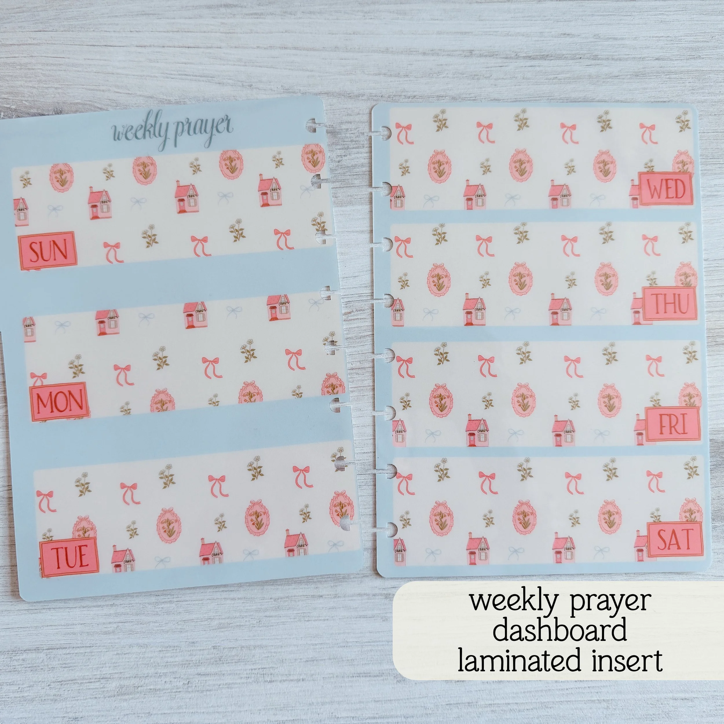 Weekly Prayer Dashboard Laminated Insert