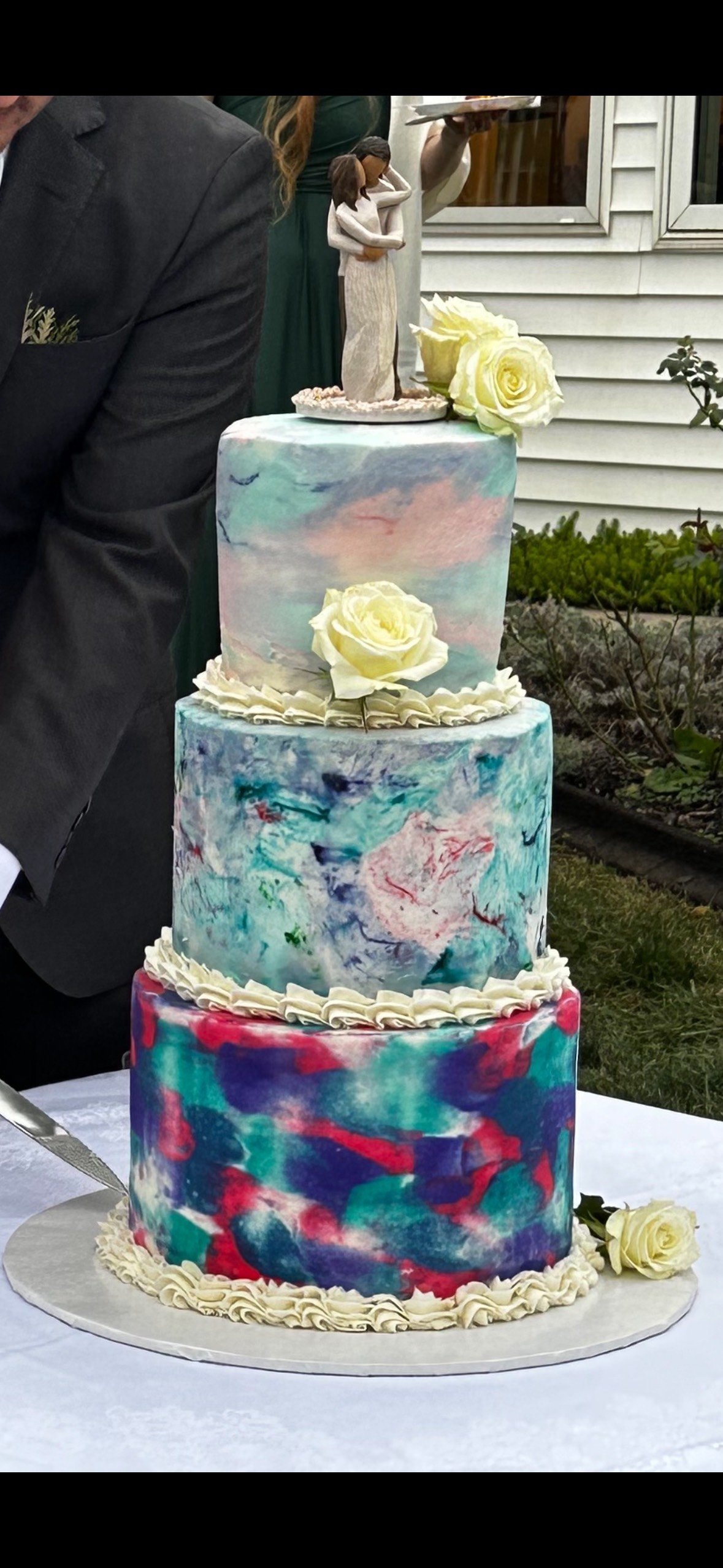 Watercolor wedding cake