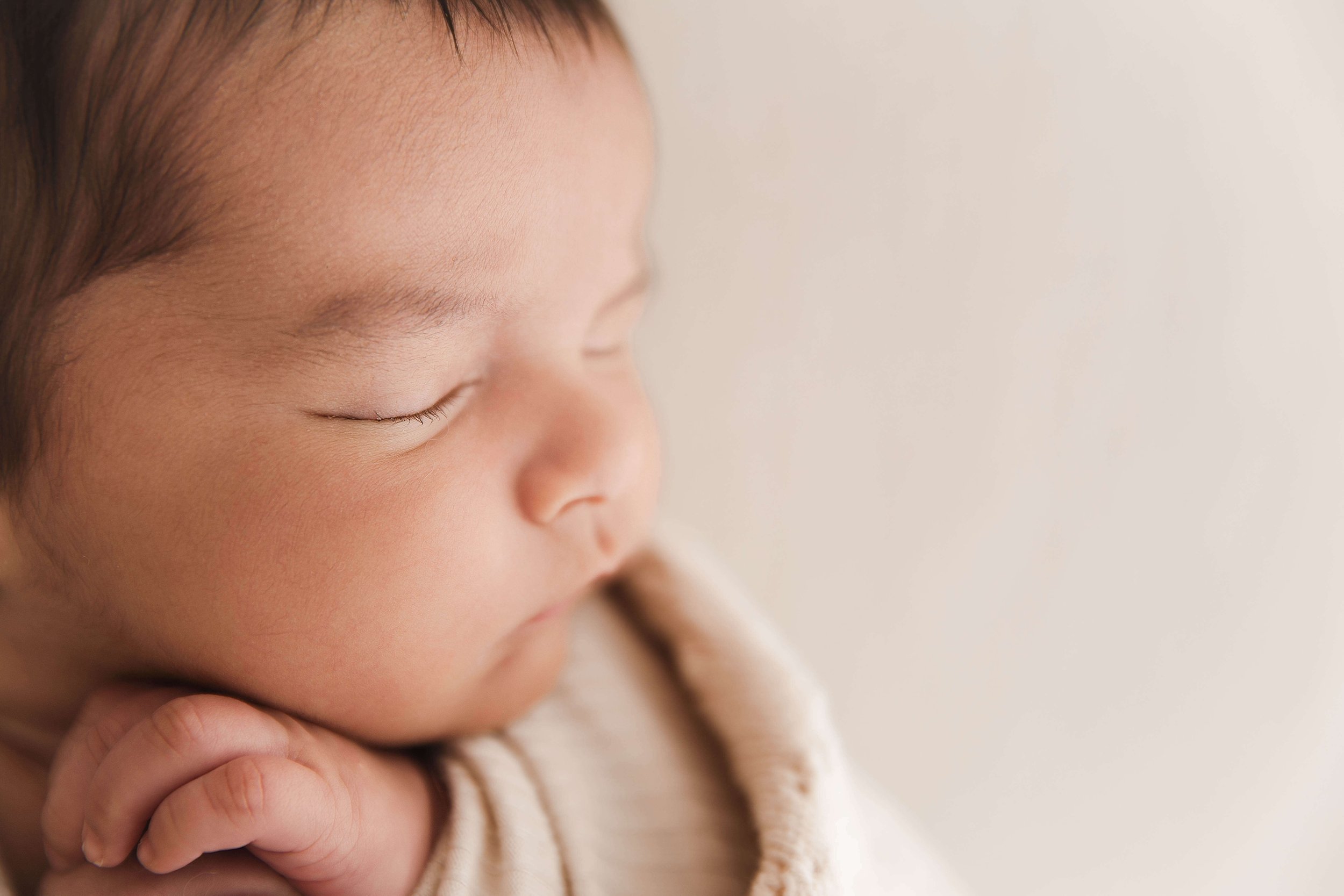 close up of baby eye lashes