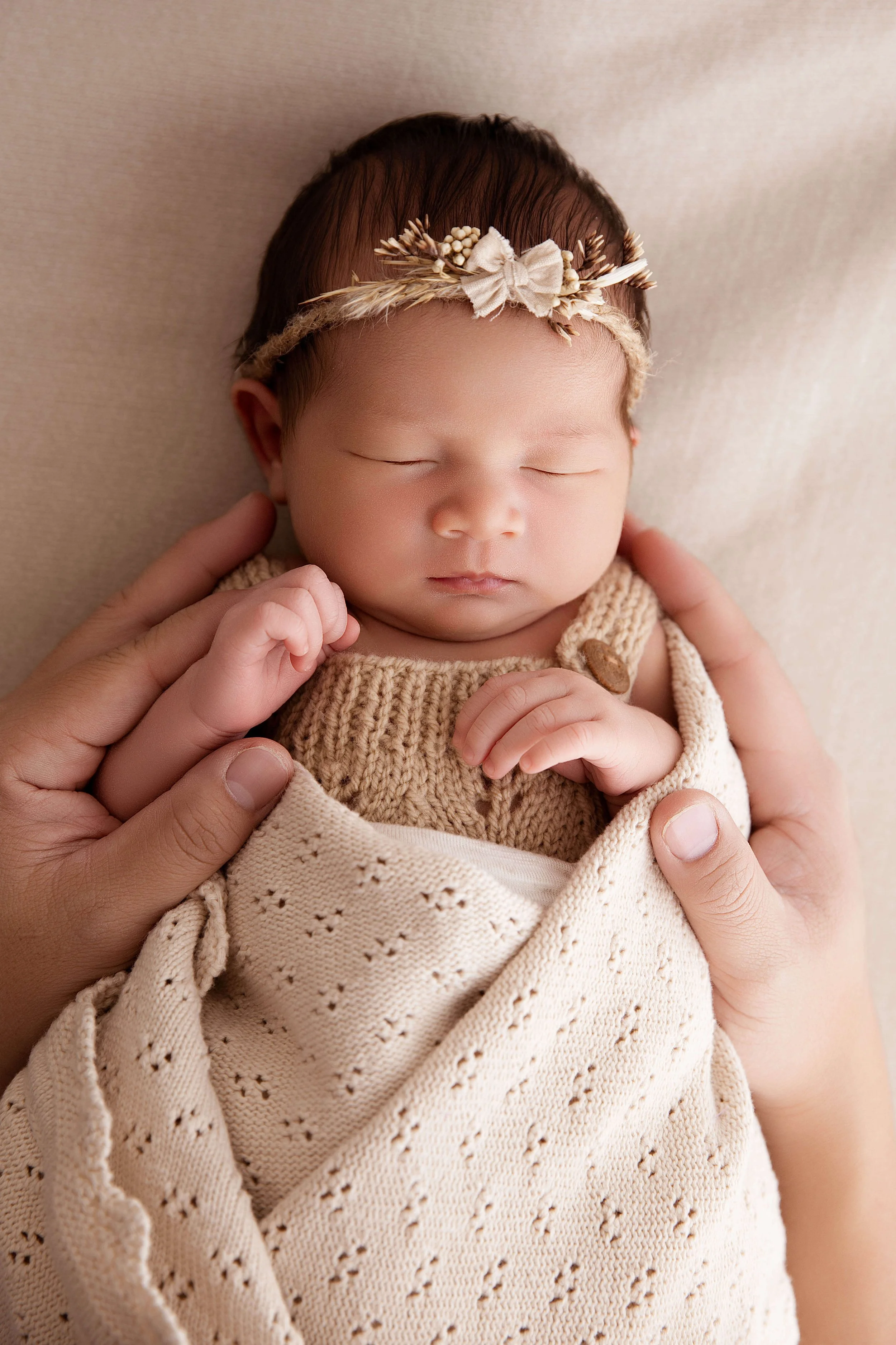 dad holding baby